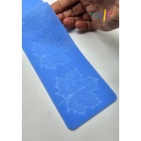 PLAQUE EN SILICONE AVEC TEXTURE VEGETALE ORIGINALE (Feuilles d'erable).