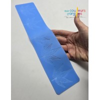 PLAQUE EN SILICONE AVEC TEXTURE VEGETALE ORIGINALE (Feuilles).